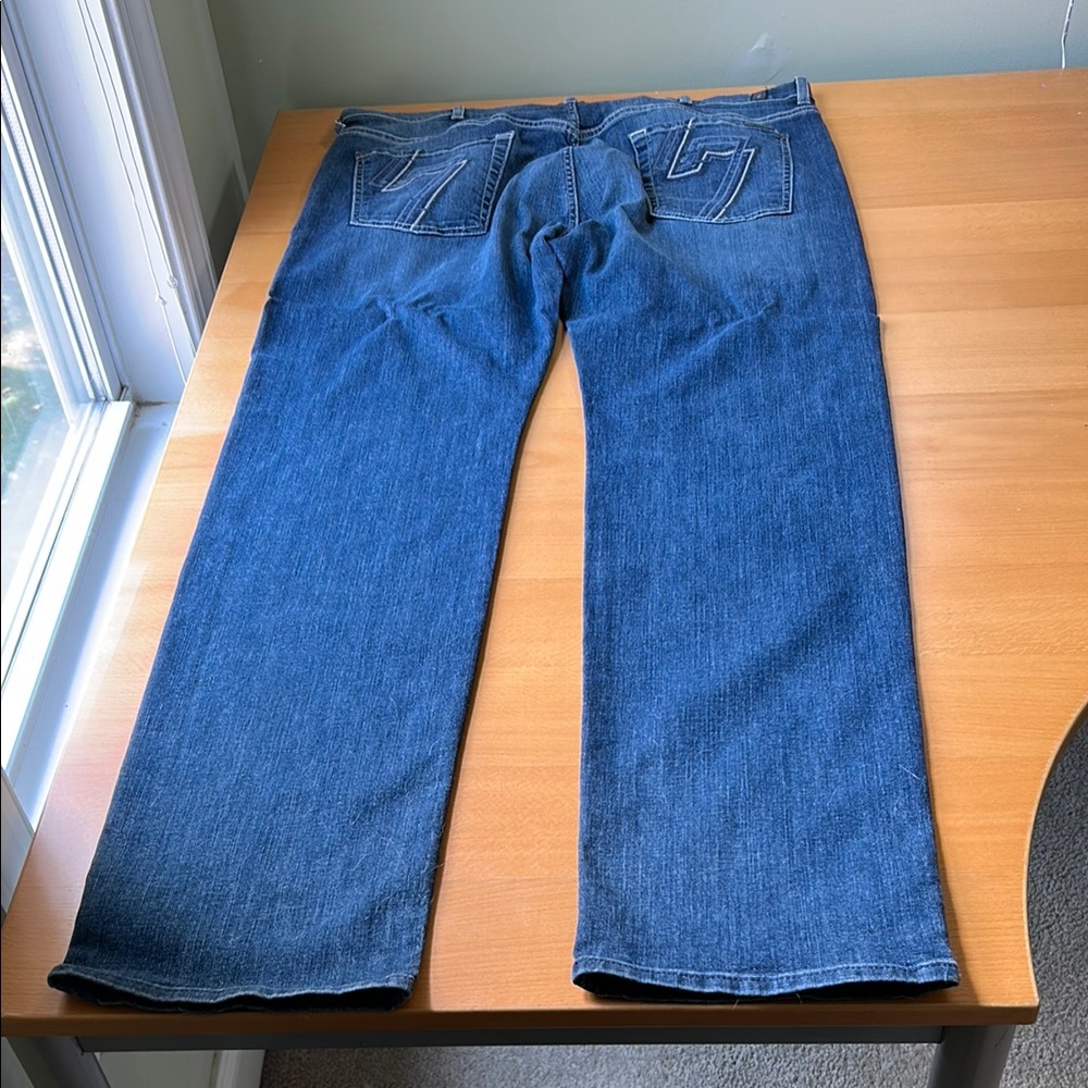 7 For All Mankind Blue Relaxed Jeans